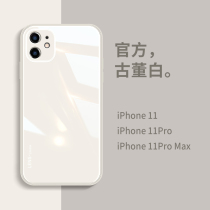 Apple 11 phone case straight corner edge liquid silicone iPhone11Pro Max camera all-inclusive lens anti-drop cover new square ultra-thin glass women simple couple Net red ins Tide brand outside