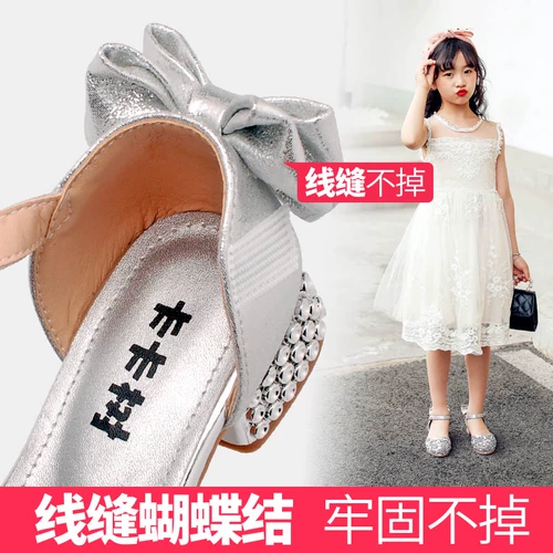 Сандалии, блестки для ногтей для принцессы, шнурки, летние туфли на высоком каблуке, мягкая подошва, 2022