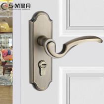 Stainless steel bedroom door lock single tongue door lock Modern minimalist bedroom door lock Golden indoor door lock brushed