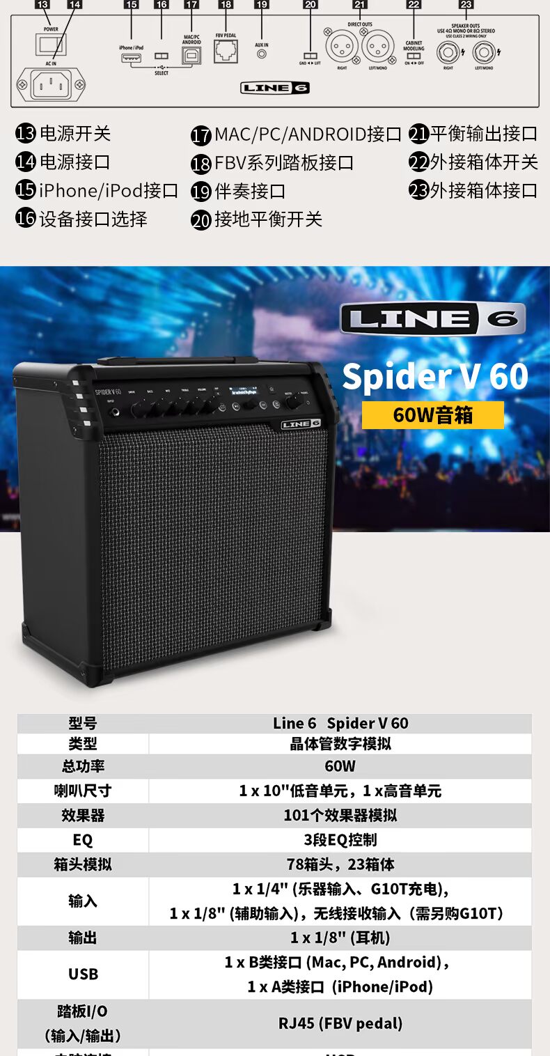 Line6 Spider 5 SPIDER V15 / 30/60/120 Loa Guitar điện AMPLIFI 75 Hiển thị Di động - Loa loa loa sub hơi