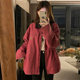 ແມ່ໄກ່ບ້ານມອມ MGJM ​​​​ຖະ​ຫນົນ Casual Autumn Workwear Jacket Top Retro Couple Loose Lapel Jacket for Men and Women