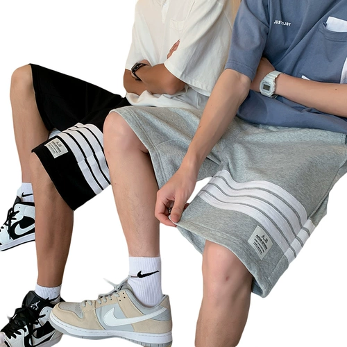 Спортивные летние трендовые шорты, штаны для отдыха, свободный прямой крой