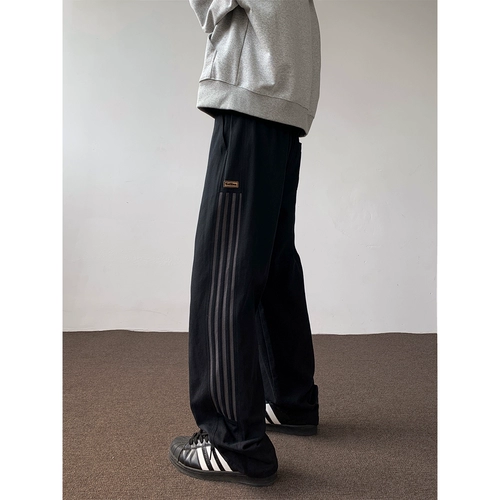 Спортивные летние штаны для отдыха, в американском стиле, свободный прямой крой