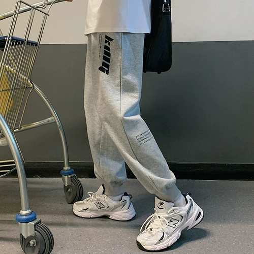 Трендовые спортивные штаны для отдыха, коллекция 2022, осенние, в корейском стиле, оверсайз, свободный крой