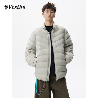 American-Style Lightweight down Jacket for Men, Winter Trendy Brand, Warm Stand-Up Collar, Inner Layer, High Street Design, Versatile Couple's Top