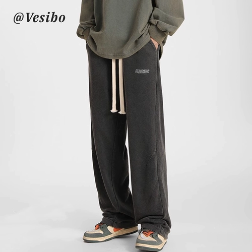 Весенние ретро штаны для отдыха, в американском стиле, свободный прямой крой