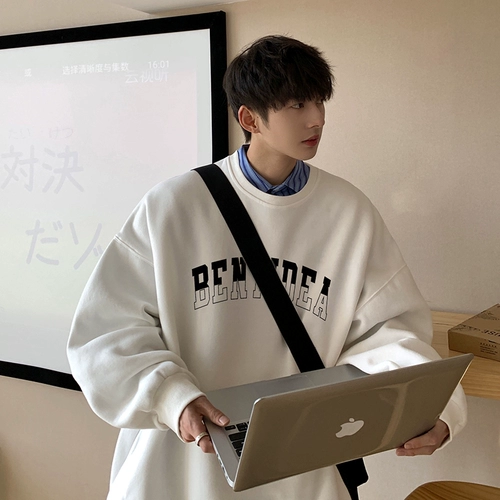 Демисезонный свитшот, трендовый лонгслив, куртка для школьников, в американском стиле, большой размер