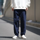 Белые цветные летние японские штаны, свободный прямой крой