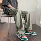 Летние трендовые штаны для отдыха, европейский стиль, свободный прямой крой