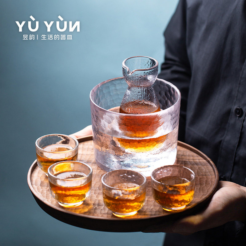 Yu Rhyme Glass Winemaker Home Day Style Clear Wine Pot Yellow Wine White Wine Hot Wine Pot Warm Wine Pot Transparent Wine Suit-Taobao