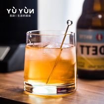 Yuyun colorful glass glass household water Cup ins style simple high-end transparent wine glass high-grade Cup Japanese style