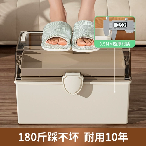 Фармацевтические коробки Семейство Семейство, загружающая большие ящики для хранения лекарств, стратифицированная многослойная медицинская помощь.