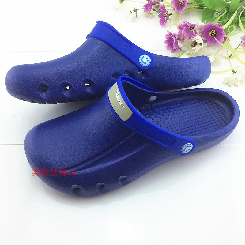 Mới Croc Giày Nữ Chống Trơn Trượt Dép Phòng Điều Hành Nam Nhẹ Bệnh Viện Giày Công Phòng Thí Nghiệm Mũi-Mũi Dép thoáng Khí