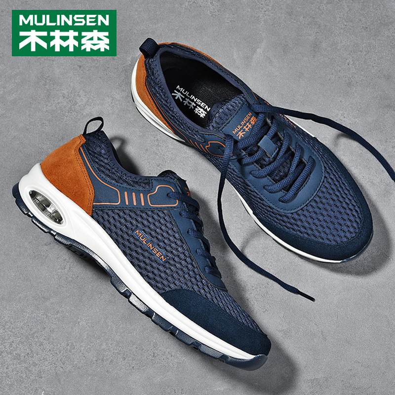 Wood Linson Men Shoes 2022 New Summer Breathable Shoes Genuine Leather Mesh Sneakers Tourism Men Casual Sports Shoes