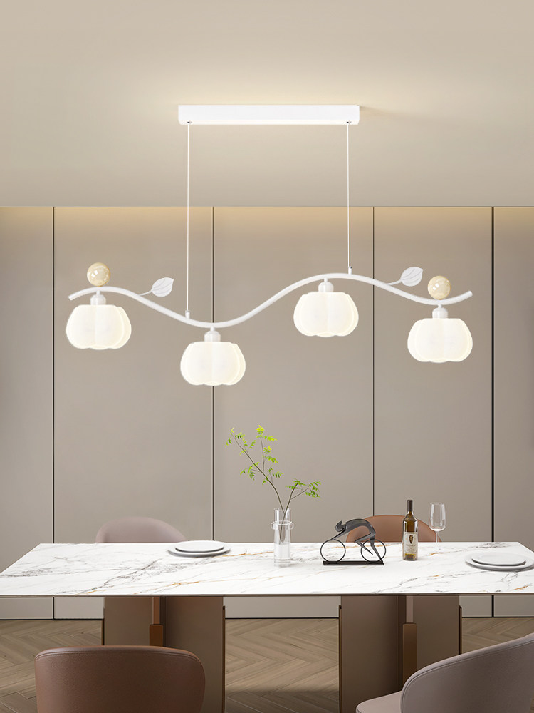 Restaurant Chandelier with Fan, French Cream Style, 2026 New Model, Creative and Unique Artistic Long Bar Table Lamp