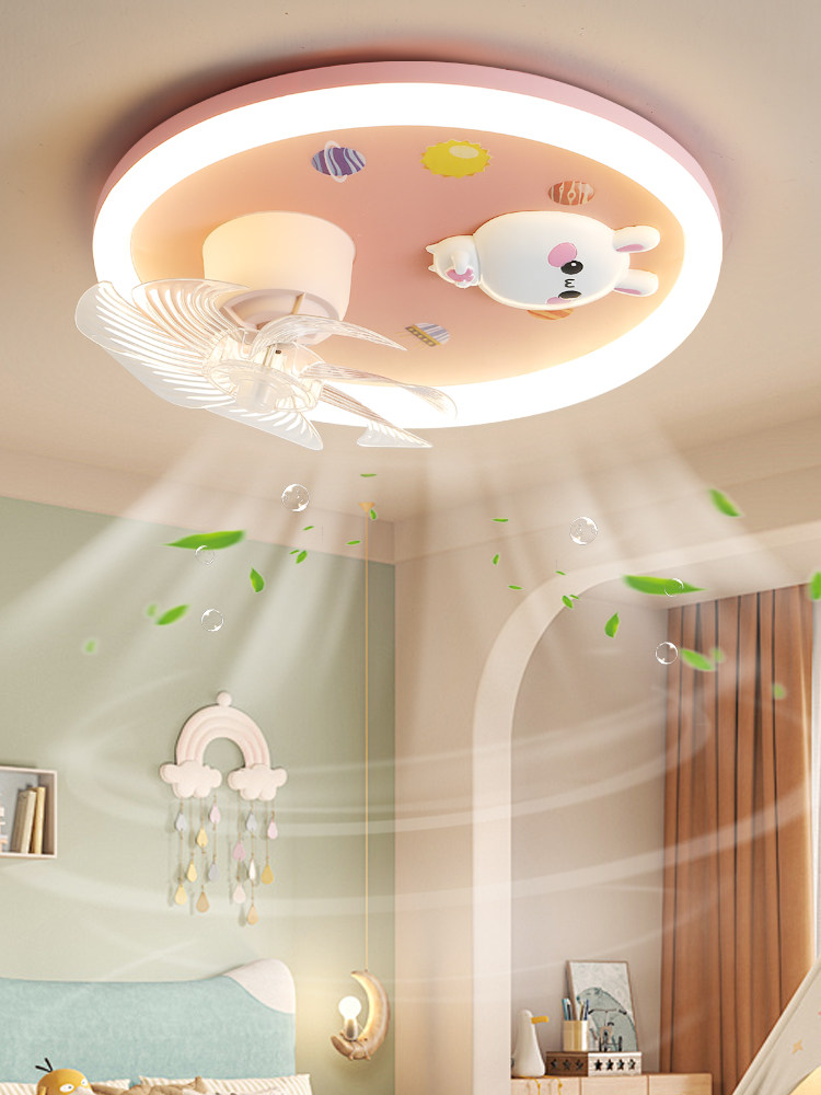 Children's Room Fan Light 2026 New Creative Full-Spectrum Eye Protection Cartoon Bedroom Main Light Room Fan Ceiling Light