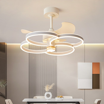 Living Room Chandelier, Dining Room Invisible Ceiling Fan Light, 2026 New Cream Style Master Bedroom Ceiling Fan Light, Zhongshan Lighting Fixtures