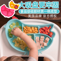  Baby steak grid Western household tray Complementary food meal fat reduction and weight loss Baby suction cup childrens plate
