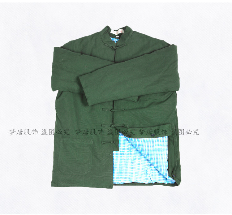 Mùa đông có thể tháo rời cotton cũ vải thô Tang phù hợp với nam handmade bông áo khoác Trung Quốc dày bông coat trung niên quần áo bông