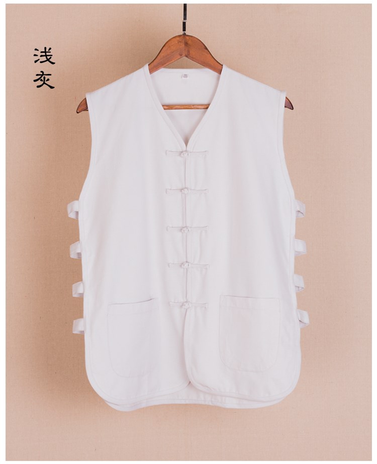 Áo vest nam cotton thô vải Tang phù hợp với áo vest không tay trung niên áo lót kiểu Trung Quốc ngựa 褂 áo vest nam vai - Áo vest cotton áo khoác mùa hè nam