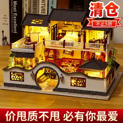 diy cottage handmade assembly model loft villa Chinese style small house creative birthday gift girl