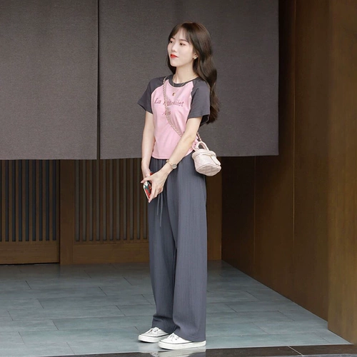 Футболка с короткими рукавами дофамин, уникальная и стильная, нерегулярная сладкая и пряная топ для женского летнего стиля