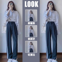 Early Spring Womens Dress 2022 New Summer Advanced Sensation Micro Fat Mm Conspicuity Wearing a Light Cooked Wind Port Taste Blouse Two Suits