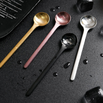 Net red ice cream ball scoop spoon watermelon fruit ball scoop stainless steel coffee spoon short handle mixing spoon home