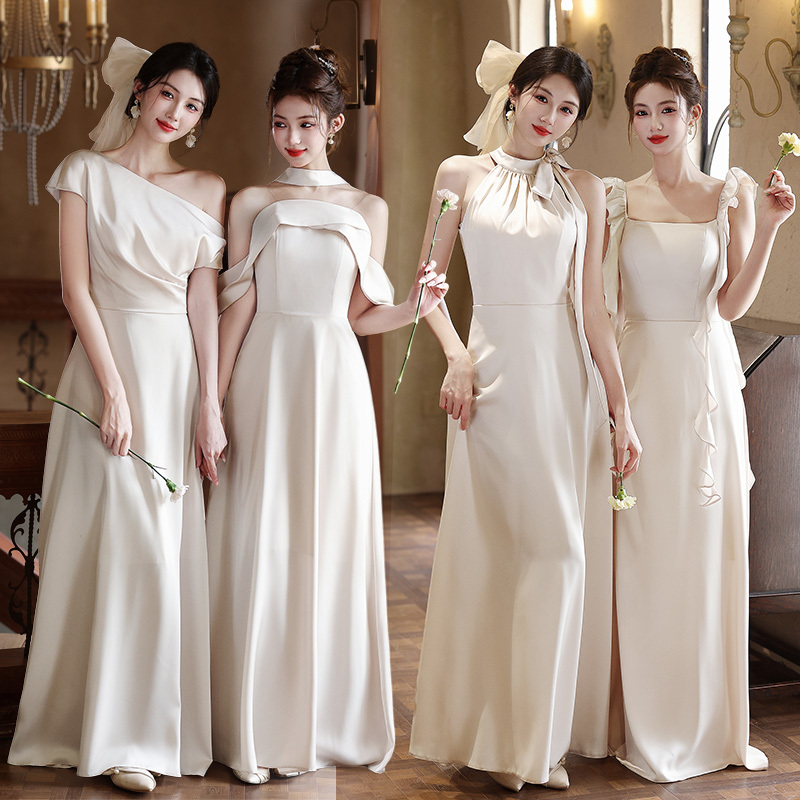 Bridesmaid Dresses for Women 2026 New Style Solid Color High-End Sister Group Wedding Dresses That Can Be Worn Casually and Are Unique
