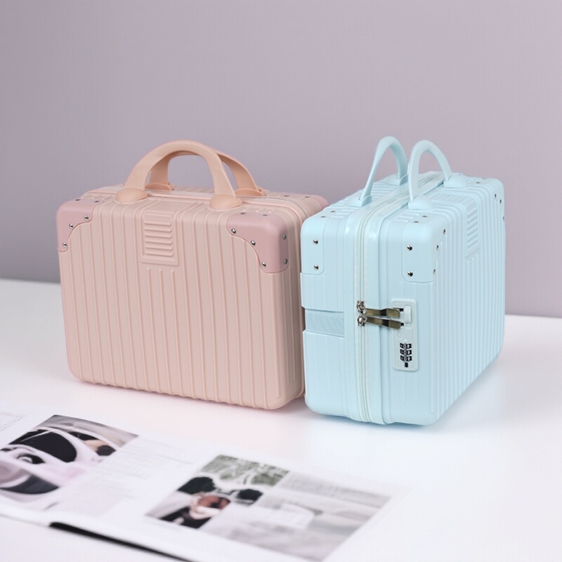 Portable Storage Box, Portable Makeup Case, Small Suitcase, Password Lock Box, Lightweight Travel Case, Gift Box