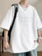 Summer New Style ins Hong Kong Style Short-Sleeved T-Shirt for Men, Plus Size, Loose Fit, Heavy-Duty Print, Crew Neck Top, Trendy