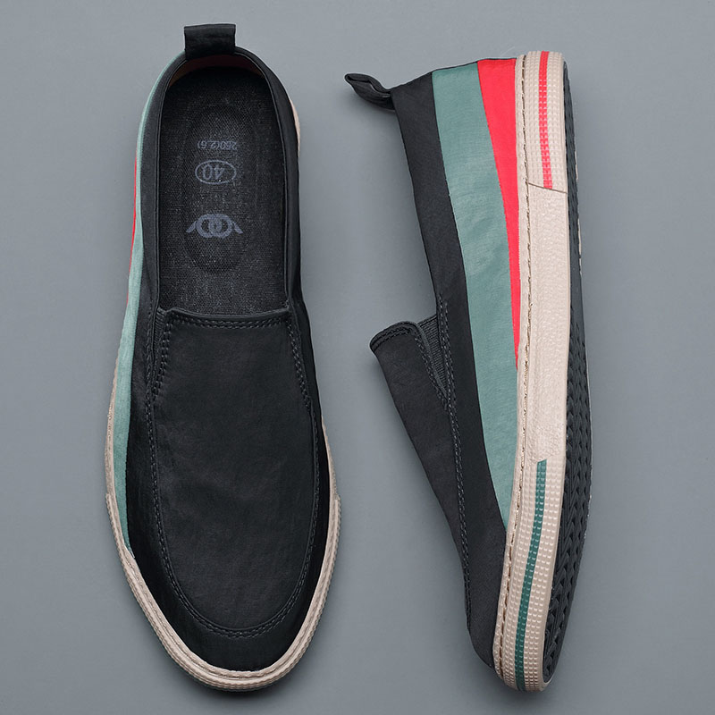 Chinese style canvas shoes men's shoes spring and summer trendy shoes casual shoes lazy shoes slip-on breathable men's trend all-match