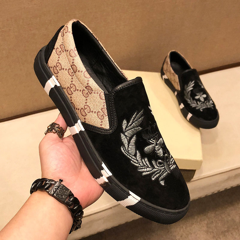 European station counter autumn new men's shoes trendy brand Bee casual fashion slip-on peas shoes men's loafers