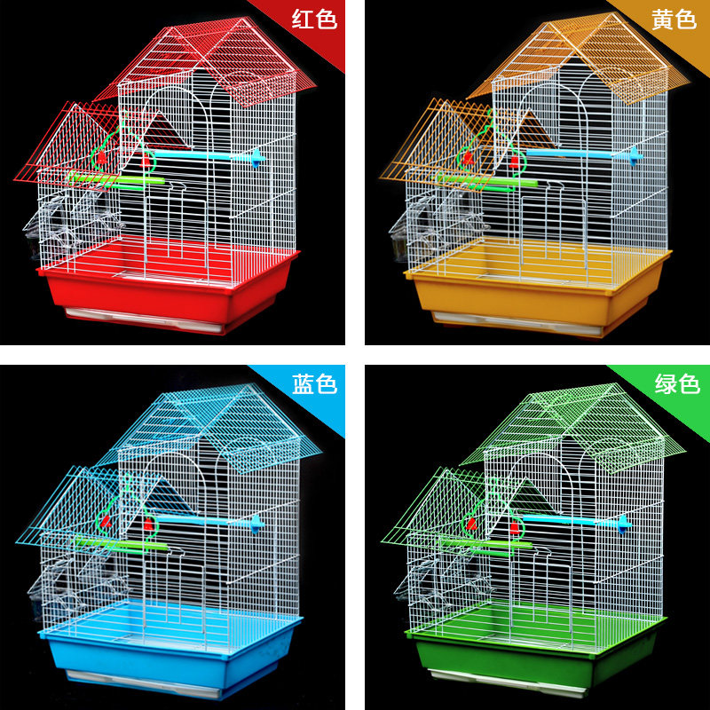 Angie Pate bird cage tiger skin parrot thrush embroidered eye peony bird cage iron parrot cage Villa cage