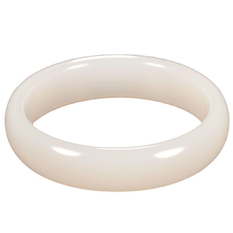 Manufacturer Wholesale Natural Afghan White Jade Bracelet for Women, White Jade Round Bracelet
