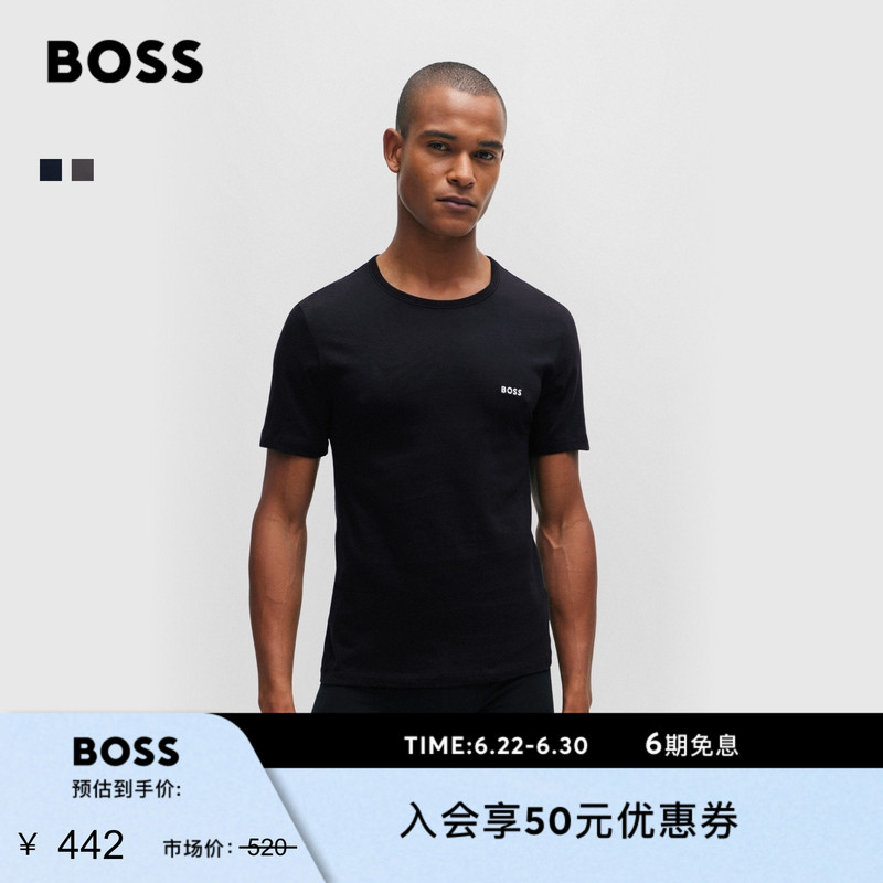 【T-Shirt Three-Pack 100% Cotton】Boss Men's Basic Knit T-Shirt 【T-Shirt Three-Pack 100% Cotton】Boss Men's Basic Knit T-Shirt