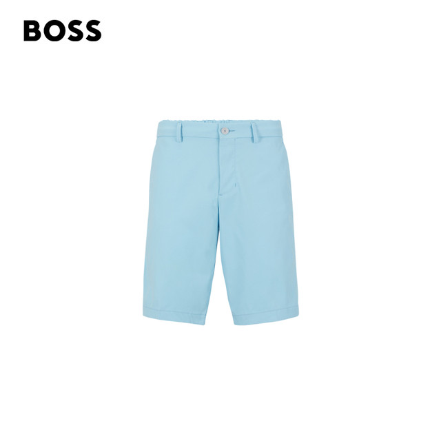 HUGOBOSS Hugo Boss ຜູ້ຊາຍໃນລະດູໃບໄມ້ປົ່ງແລະລະດູຮ້ອນທີ່ລະບາຍນ້ໍາ twill ຂາສັ້ນເຫມາະສໍາລັບກິລາ