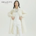 Áo khoác nữ MECITY đích thực 2020 mùa xuân mới đơn giản giản dị giữa áo dài bóng dáng áo khoác nữ 534808 - Trench Coat Trench Coat