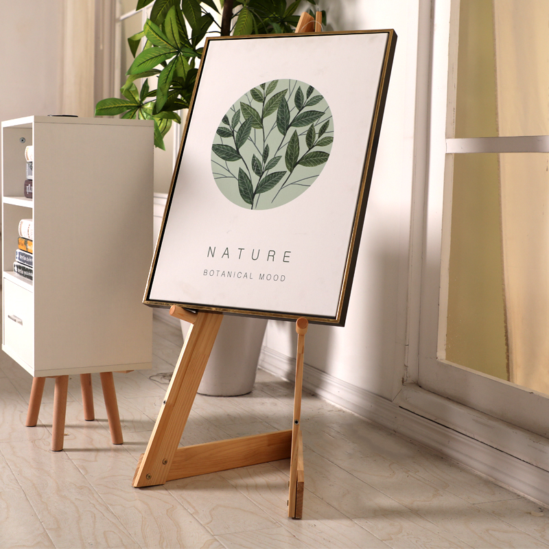 Mall Wooden Exhibition Stand Upright Landing Style Poster Frame Kt Plate Bracket Welcome Bin Rack Wooden Billboard show Show-Taobao