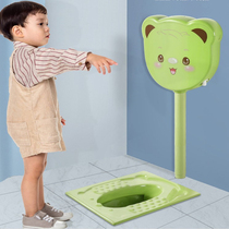 New product kindergarten children squatting toilet children cartoon water tank squat ceramic color ribbon elbow big urinal squat toilet