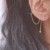 A three-wear ear thread fashion versatile U-shaped ear chain screw ear ring ear jewelry European and American tassel EAR thread Super fairy