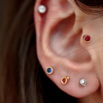 Basic ear bone nail Korean earrings female cool handsome diamond zircon alloy Joker water drop fashion small ear bone nail in