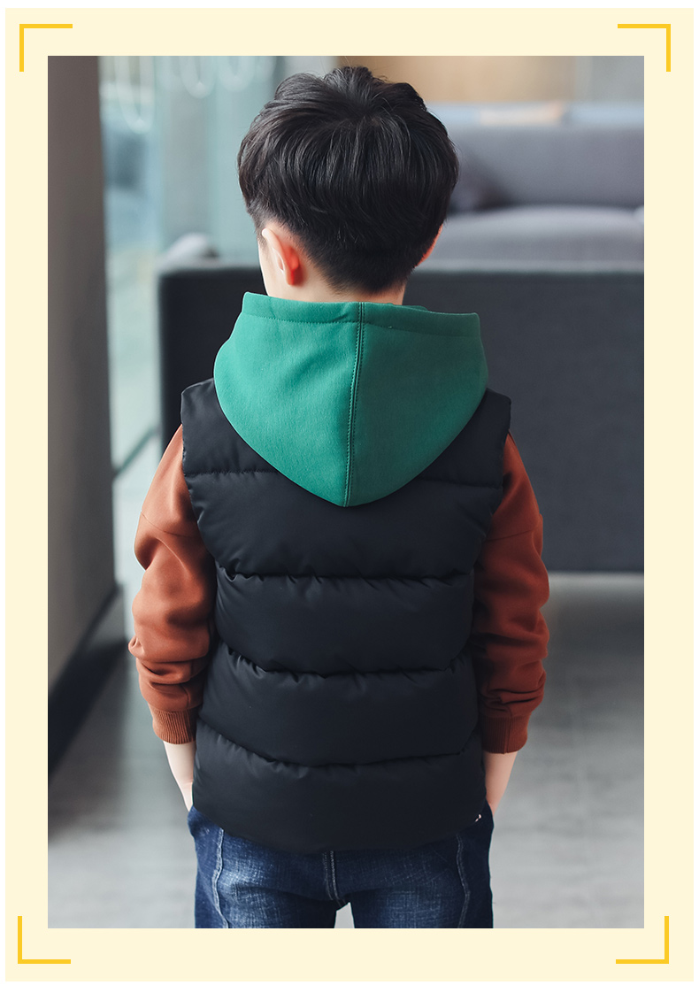 Áo vest bé trai cotton 2018 mới thu đông mới áo gile phao trẻ em