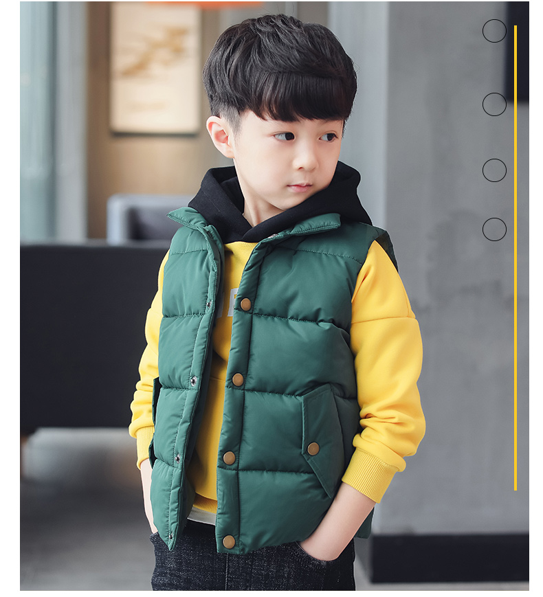 Áo vest bé trai cotton 2018 mới thu đông mới áo gile phao trẻ em