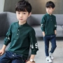 Áo thun bé trai cotton dài tay xuân hè 2018 mới cho bé cổ áo mùa thu cổ áo POLO trẻ em phiên bản Hàn Quốc của áo sơ mi áo phông cộc tay bé gái