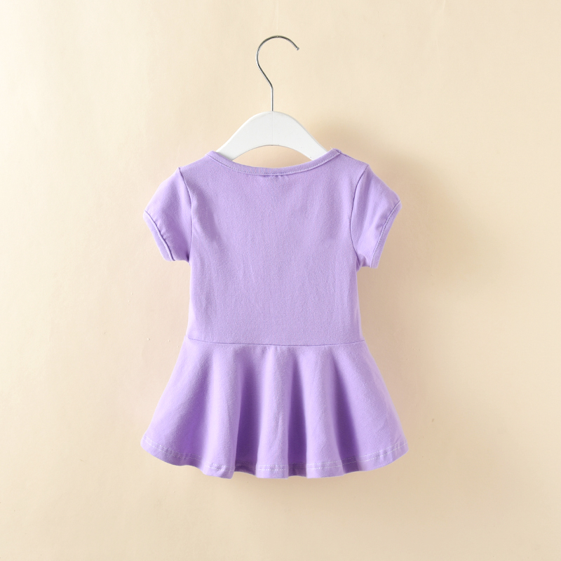 Váy ngắn tay xù cho bé gái 2018 mùa hè mới kiểu váy cotton 1-5 tuổi cho bé quần áo váy mùa hè cho bé gái