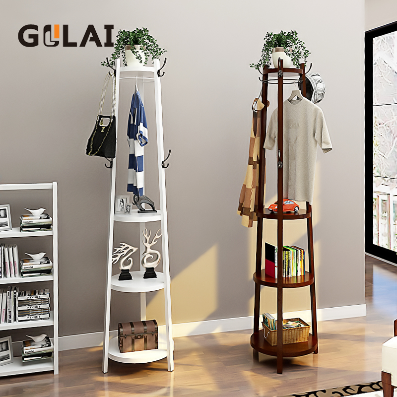 Living Room Hook Hanger Ground Floor Bedroom Corner Clotheshorse Hooded Hanger Simple Modern Multifunctional Set Up Flower Shelf