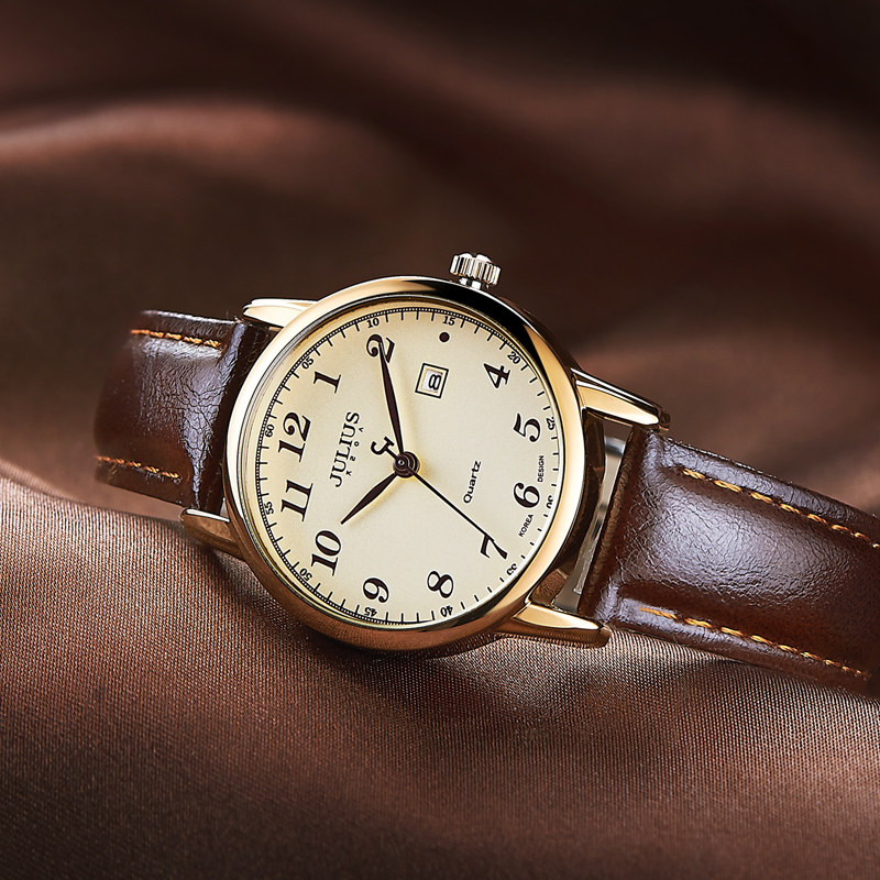 Lady Lovers Watches a couple watches a pair of men and women watch minimalist Temperament With Calendar Advanced Sensation Wave 2021 New