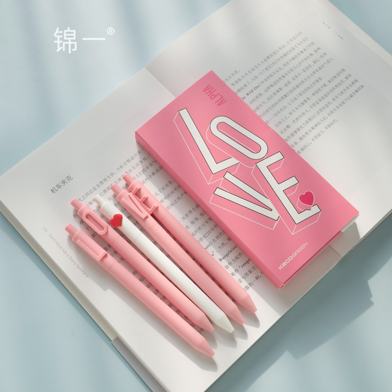 LOVE Letters Middle Sex Pen Suit Students With Cute Super Cute Teenage Girl Heart ins Brief Ideas I Love You Love Table White 520 Valentine's Day Gift 0 5mm Black Sort by Motion Water-based Pen