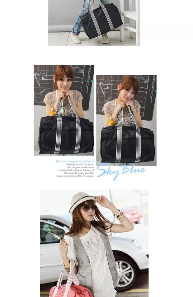 Túi du lịch chống nước nylon túi du lịch có thể gập được túi du lịch dung lượng lớn túi thể dục túi du lịch khoảng cách ngắn túi da du lịch